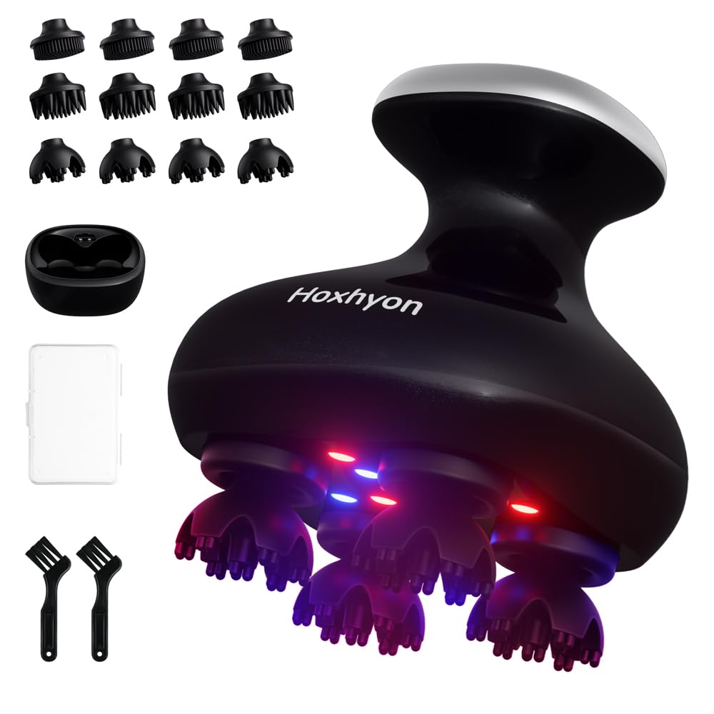 Amazon | 【母の日ギフト】 Hoxhyon ヘッドスパ 電動頭皮ブラシ【赤青W